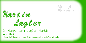 martin lagler business card